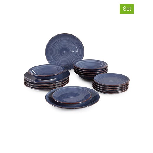 Lifa Living 18-częściowy zestaw talerzy w kolorze niebieskim - id: 14847404 - marki Lifa Living - 184784379 Lifa Living 18-częściowy zestaw talerzy w kolorze niebieskim ze sklepu Limango Polska w kategorii Naczynia - zdjęcie 184784379