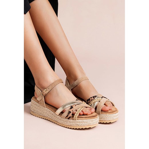 Foreverfolie Sandały w kolorze khaki Foreverfolie 36 Limango Polska okazja