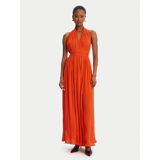 BARDOT Sukienka wieczorowa Amala Pleated Halter 60031DB Czerwony Regular Fit ze sklepu MODIVO w kategorii Sukienki - zdjęcie 184784855