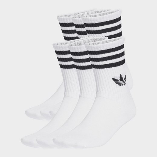 ADIDAS SKARPETY 3 STRIPES CREW SOCKS 6 PAIRS ze sklepu JD Sports  w kategorii Skarpetki damskie - zdjęcie 184785837