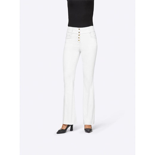 Heine Dżinsy - Slim fit - w kolorze białym ze sklepu Limango Polska w kategorii Jeansy damskie - zdjęcie 184786245