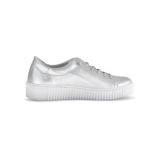 Gabor Skórzane sneakersy w kolorze srebrnym ze sklepu Limango Polska w kategorii Trampki damskie - zdjęcie 184786895
