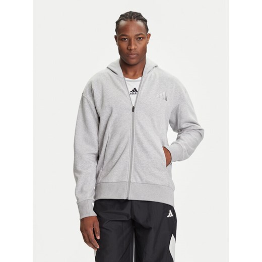 adidas Bluza ALL SZN Fleece IY4159 Szary Loose Fit ze sklepu MODIVO w kategorii Bluzy męskie - zdjęcie 184787636