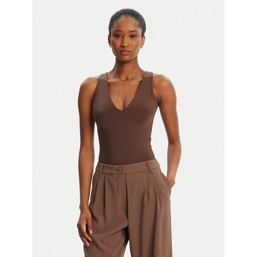 BARDOT Body Fina Low Cut 60038TB Brązowy Slim Fit ze sklepu MODIVO w kategorii Bluzki damskie - zdjęcie 184787648