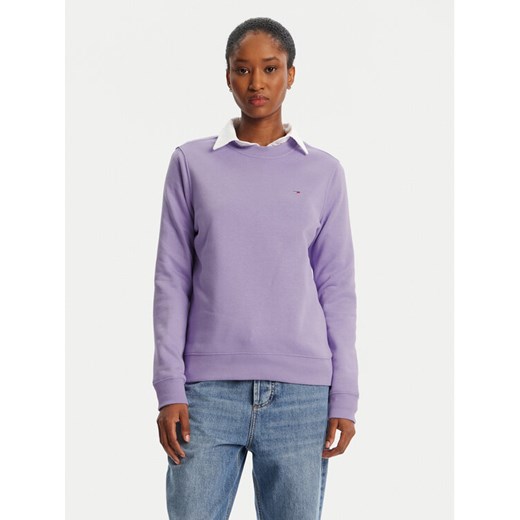 Tommy Jeans Bluza Flag DW0DW19959 Fioletowy Regular Fit ze sklepu MODIVO w kategorii Bluzy damskie - zdjęcie 184787728