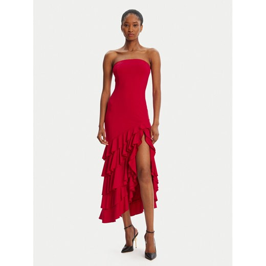 BARDOT Sukienka koktajlowa Agastina Strapless 60029DB Czerwony Slim Fit ze sklepu MODIVO w kategorii Sukienki - zdjęcie 184787755