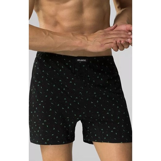Atlantic 2-pack bokserki męskie luźne 2MBX-058-CZA/CZA, Kolor czarny-wzór, Rozmiar M, ATLANTIC ze sklepu Primodo w kategorii Majtki męskie - zdjęcie 184788718