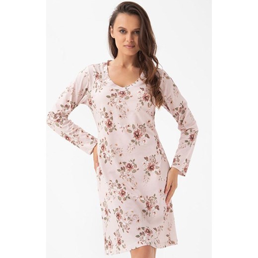 Damska koszula nocna oliwkowo-różowa 288, Kolor oliwkowo-różowy, Rozmiar XL, Luna ze sklepu Primodo w kategorii Koszule nocne - zdjęcie 184788869
