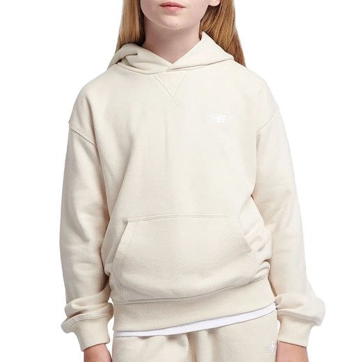 Bluza dziecięca New Balance LAKG0056LIN - beżowa ze sklepu streetstyle24.pl w kategorii Bluzy dziewczęce - zdjęcie 184789988