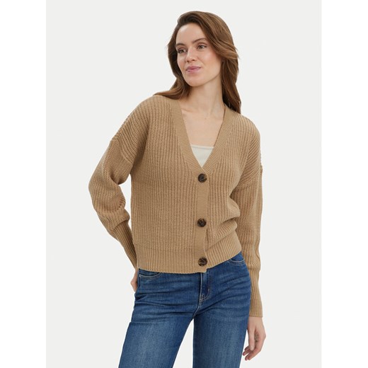 Vero Moda Kardigan Lea 10249632 Beżowy Regular Fit ze sklepu MODIVO w kategorii Swetry damskie - zdjęcie 184790348