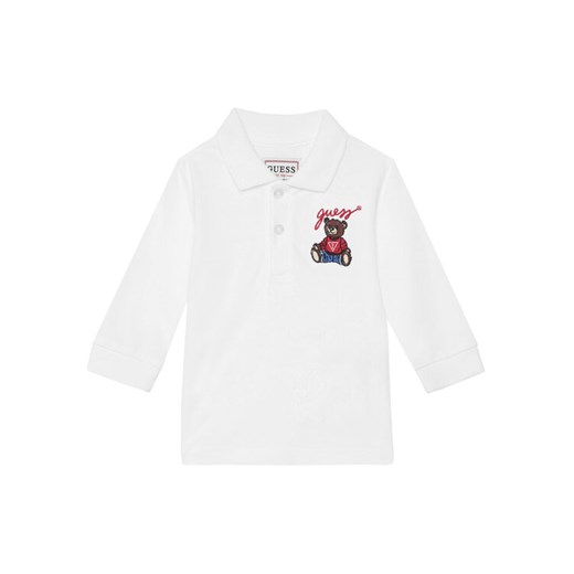 Guess Polo N5YP00 KADZ4 Biały Regular Fit ze sklepu MODIVO w kategorii T-shirty chłopięce - zdjęcie 184790349
