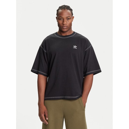 adidas T-Shirt Trefoil Essentials JW0971 Czarny Regular Fit ze sklepu MODIVO w kategorii T-shirty męskie - zdjęcie 184790355