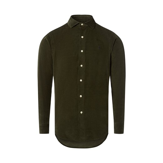 Polo Ralph Lauren Męska koszula sztruksowa Mężczyźni Regular Fit Bawełna jodłowy jednolity ze sklepu vangraaf w kategorii Koszule męskie - zdjęcie 184791108