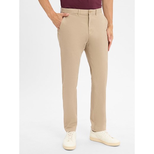 Tommy Hilfiger Chino - Harlem Mężczyźni Bawełna beżowy jednolity ze sklepu vangraaf w kategorii Spodnie męskie - zdjęcie 184791147
