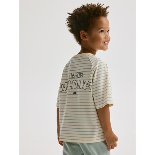 Reserved - Bawełniany t-shirt - jasnożółty ze sklepu Reserved w kategorii T-shirty chłopięce - zdjęcie 184791355