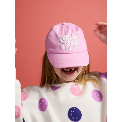 Reserved - Czapka z nadrukiem - różowy ze sklepu Reserved w kategorii Czapki dziecięce - zdjęcie 184791588