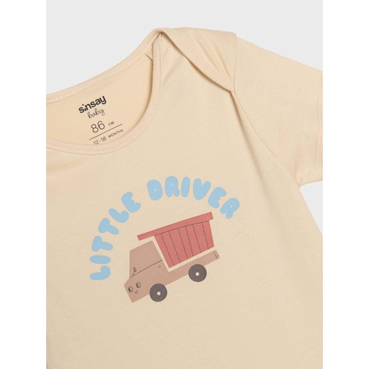 Sinsay - Body 3 pack - kremowy Sinsay 62 (1-3 m) Sinsay