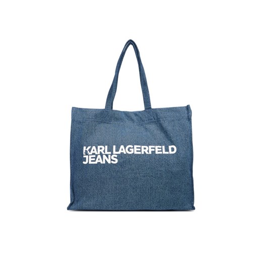 Karl Lagerfeld Jeans Torebka A3W50069 Niebieski ze sklepu MODIVO w kategorii Torby Shopper bag - zdjęcie 184794066