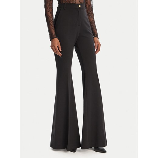 PINKO Spodnie materiałowe 105705 A24C Czarny Regular Fit ze sklepu MODIVO w kategorii Spodnie damskie - zdjęcie 184794126