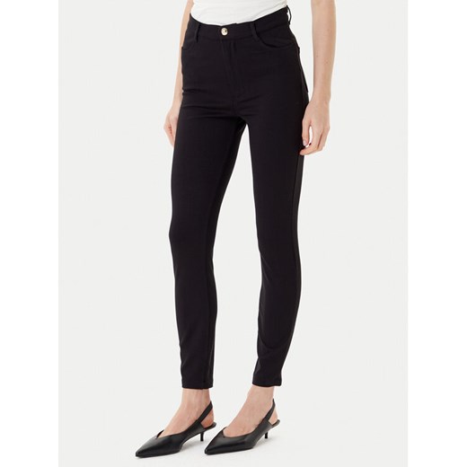 Liu Jo Spodnie materiałowe TF5129 JS182 Czarny Slim Fit ze sklepu MODIVO w kategorii Spodnie damskie - zdjęcie 184794156