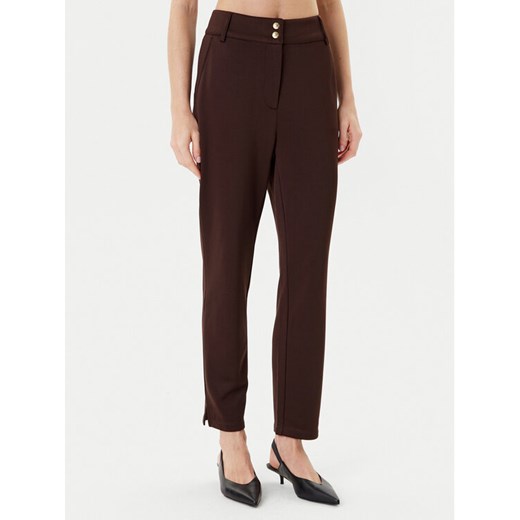 Liu Jo Sport Spodnie materiałowe TF5106 F0778 Brązowy Regular Fit ze sklepu MODIVO w kategorii Spodnie damskie - zdjęcie 184794198