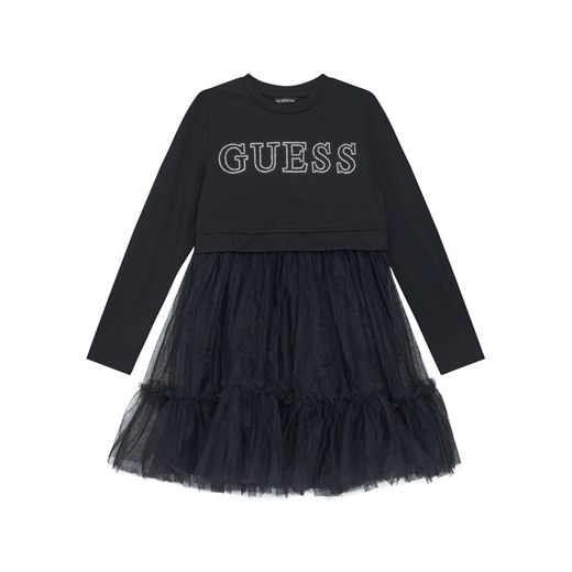 Guess Sukienka codzienna J5YK03 KAUH0 Czarny Regular Fit ze sklepu MODIVO w kategorii Sukienki dziewczęce - zdjęcie 184794208