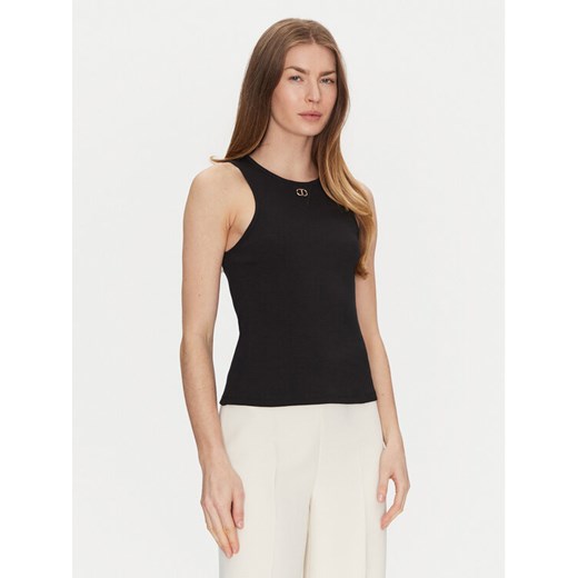 TWINSET Top 251TP2550 Czarny Slim Fit ze sklepu MODIVO w kategorii Bluzki damskie - zdjęcie 184794228