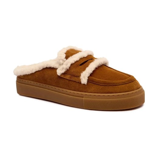 INUIKII Skórzane mule | shearling ze sklepu Gomez Fashion Store w kategorii Klapki damskie - zdjęcie 184795937