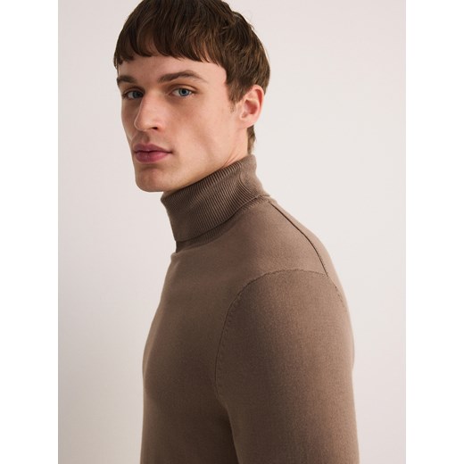 Reserved - Golf z wiskozą - brązowy ze sklepu Reserved w kategorii Swetry męskie - zdjęcie 184797007