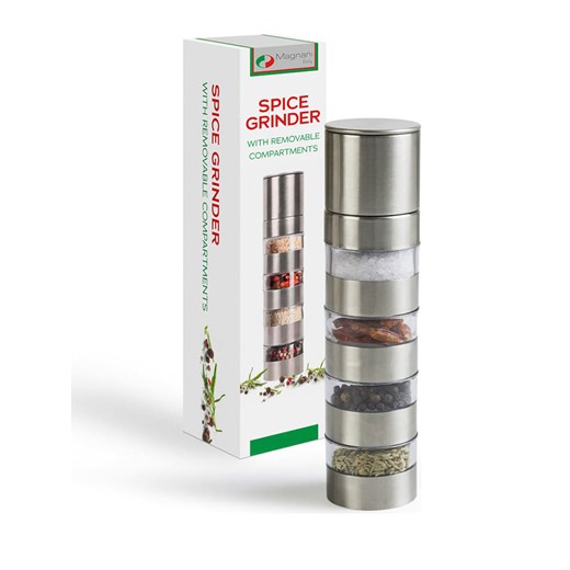 Lifa Living Młynek w kolorze srebrnym na przyprawy - wys. 21 cm ze sklepu Limango Polska w kategorii Młynki do soli i pieprzu - zdjęcie 184797136