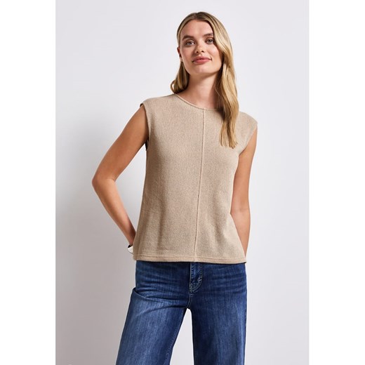 Street One Top dzianinowy w kolorze beżowym Street One 38 promocja Limango Polska