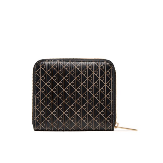 Calvin Klein Mały Portfel Damski Emblem Aop Square Zip Around LV04F1089G Czarny ze sklepu MODIVO w kategorii Portfele damskie - zdjęcie 184797618