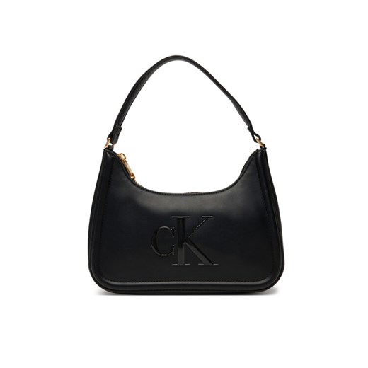 Calvin Klein Torebka Bold Ck Small Shoulder Bag LV04F3230G Czarny ze sklepu MODIVO w kategorii Torebki hobo - zdjęcie 184797636