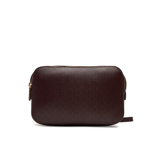 Calvin Klein Torebka Emblem Aop Elongated Camera Bag LV04F3268G Bordowy ze sklepu MODIVO w kategorii Listonoszki - zdjęcie 184797646