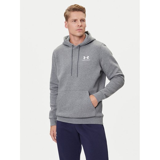 Under Armour Bluza UA Essential Fleece Hoodie 1373880 Szary Regular Fit ze sklepu MODIVO w kategorii Bluzy męskie - zdjęcie 184797685