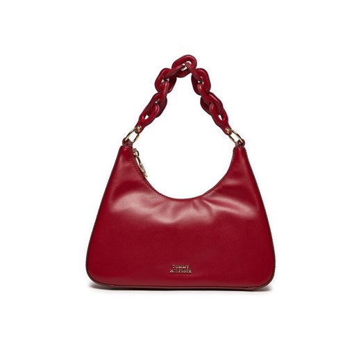 Tommy Hilfiger Torebka Soft Leather Shoulder Bag AW0AW16293 Czerwony ze sklepu MODIVO w kategorii Torebki damskie - zdjęcie 184797758