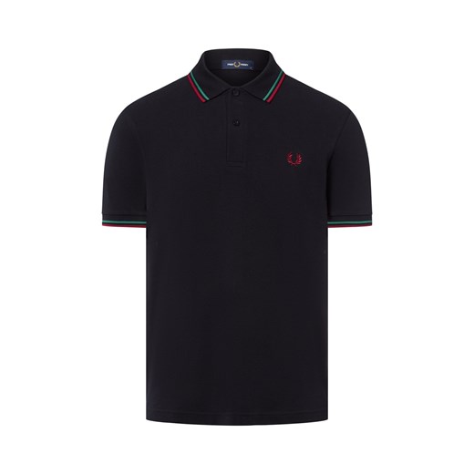 Fred Perry Męska koszulka polo Mężczyźni Bawełna granatowy jednolity ze sklepu vangraaf w kategorii T-shirty męskie - zdjęcie 184798905