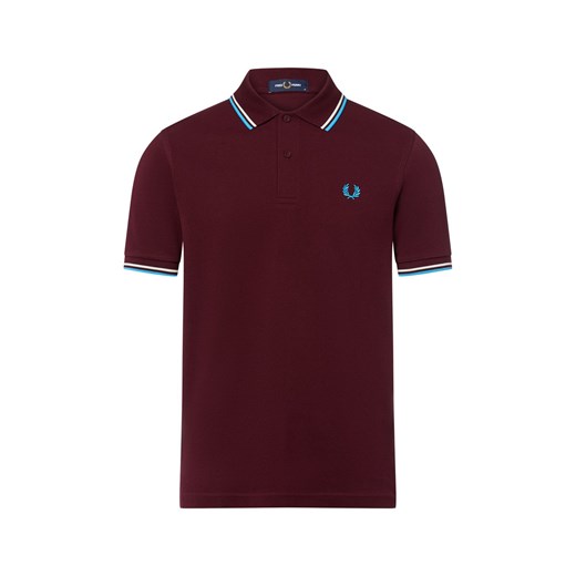 Fred Perry Męska koszulka polo Mężczyźni Bawełna bordowy jednolity ze sklepu vangraaf w kategorii T-shirty męskie - zdjęcie 184798906