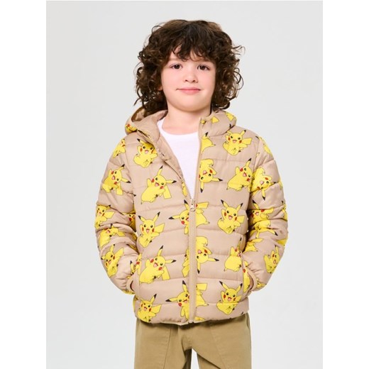 Sinsay - Kurtka pikowana Pokemon - beżowy ze sklepu Sinsay w kategorii Kurtki chłopięce - zdjęcie 184799427