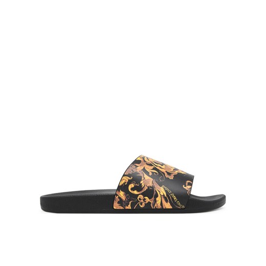 Klapki Versace Jeans Couture 79YA3SQ4 ZS365 G89 Czarny ze sklepu eobuwie.pl w kategorii Klapki męskie - zdjęcie 184799729