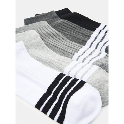 Sinsay - Prążkowane skarpetki stopki 5 pack - szary Sinsay 39/42 Sinsay