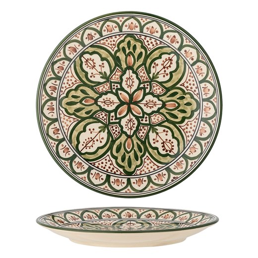 Bloomingville Talerz obiadowy &quot;Karlie&quot; w kolorze zielono-brązowym - Ø 27,5 cm ze sklepu Limango Polska w kategorii Naczynia - zdjęcie 184801549