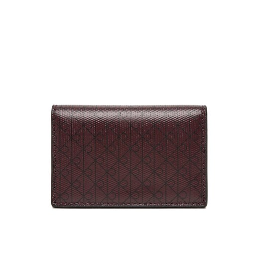 Mały Portfel Damski Calvin Klein Emblem Aop Accordion Cardcase LV04F1083G Bordowy ze sklepu eobuwie.pl w kategorii Portfele damskie - zdjęcie 184801598