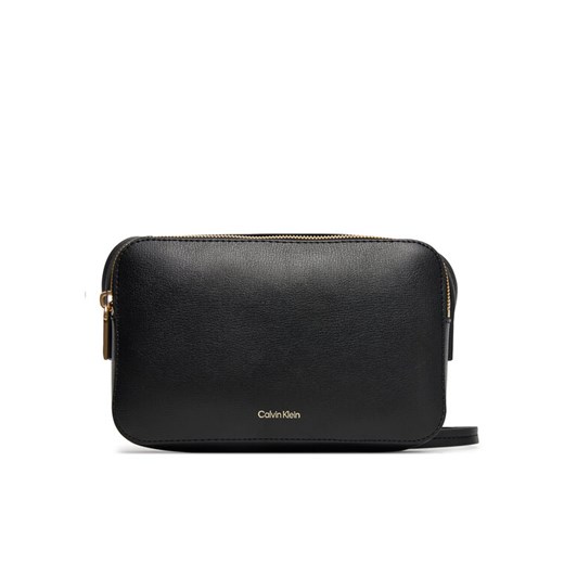 Torebka Calvin Klein Foil Logo Elongated Camera Bag LV04F3276G Czarny ze sklepu eobuwie.pl w kategorii Listonoszki - zdjęcie 184801616