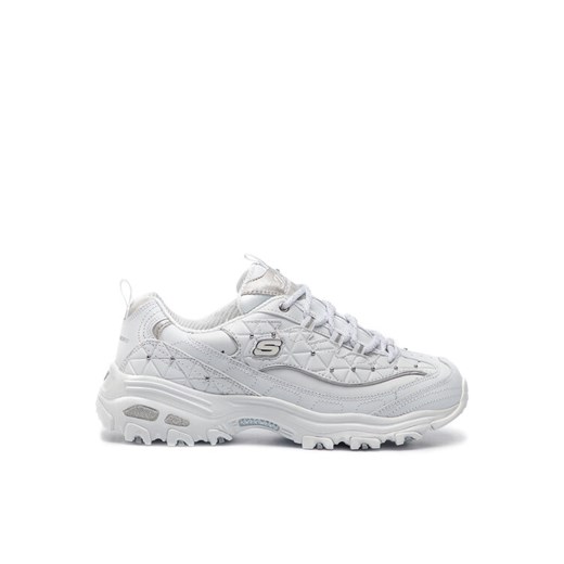 Sneakersy Skechers D'lites Glamour Feels 13087/WSL Biały ze sklepu eobuwie.pl w kategorii Buty sportowe damskie - zdjęcie 184801629