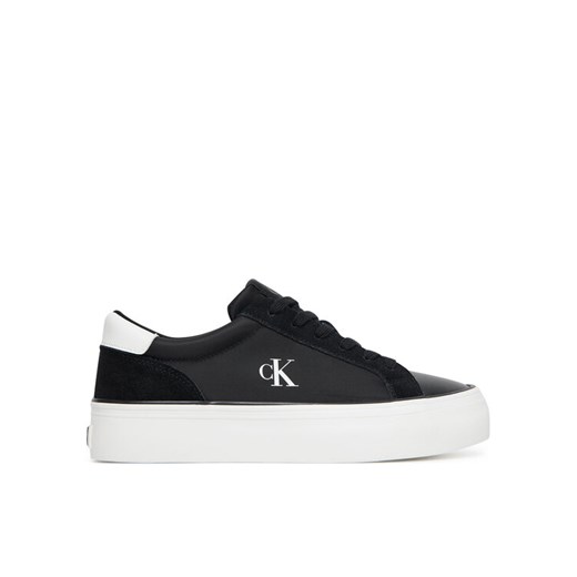 Sneakersy Calvin Klein Jeans Vulc Flatform Mg Nylon Mix YW0YW01896 Czarny ze sklepu eobuwie.pl w kategorii Buty sportowe damskie - zdjęcie 184810247