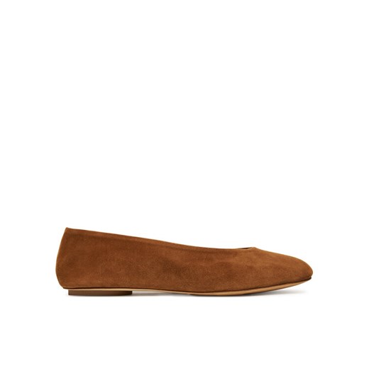 Baleriny Weekend Max Mara Todisuede 2525526074600 Brązowy ze sklepu eobuwie.pl w kategorii Balerinki - zdjęcie 184810298