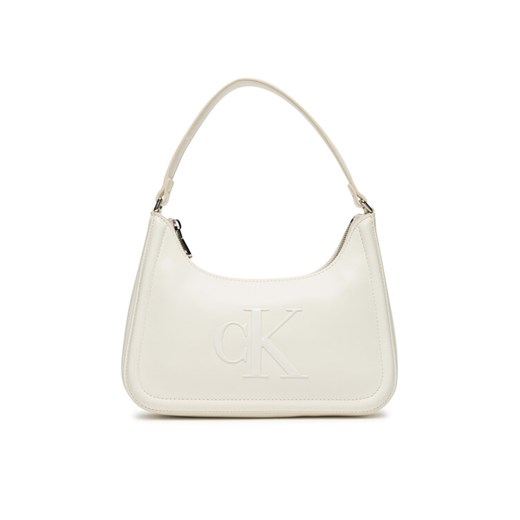 Calvin Klein Torebka Bold Ck Small Shoulder Bag LV04F3230G Biały ze sklepu MODIVO w kategorii Torebki damskie - zdjęcie 184810926