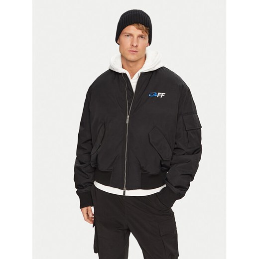 Off-White Kurtka bomber OMEH049S23FAB0011001 Czarny Regular Fit ze sklepu MODIVO w kategorii Kurtki męskie - zdjęcie 184810975