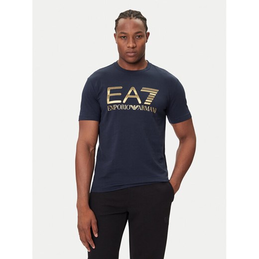 EA7 Emporio Armani T-Shirt 7M001189 AF17789 UB102 Granatowy Regular Fit ze sklepu MODIVO w kategorii T-shirty męskie - zdjęcie 184811766